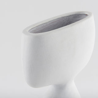Rylee 11.6H White Ceramic Vase