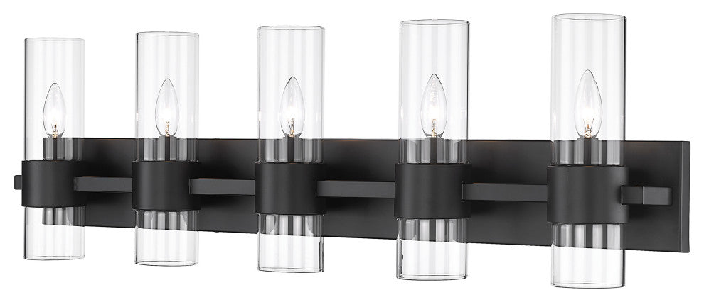 Zlite 343-5V-MB 5-Light Vanity, Clear