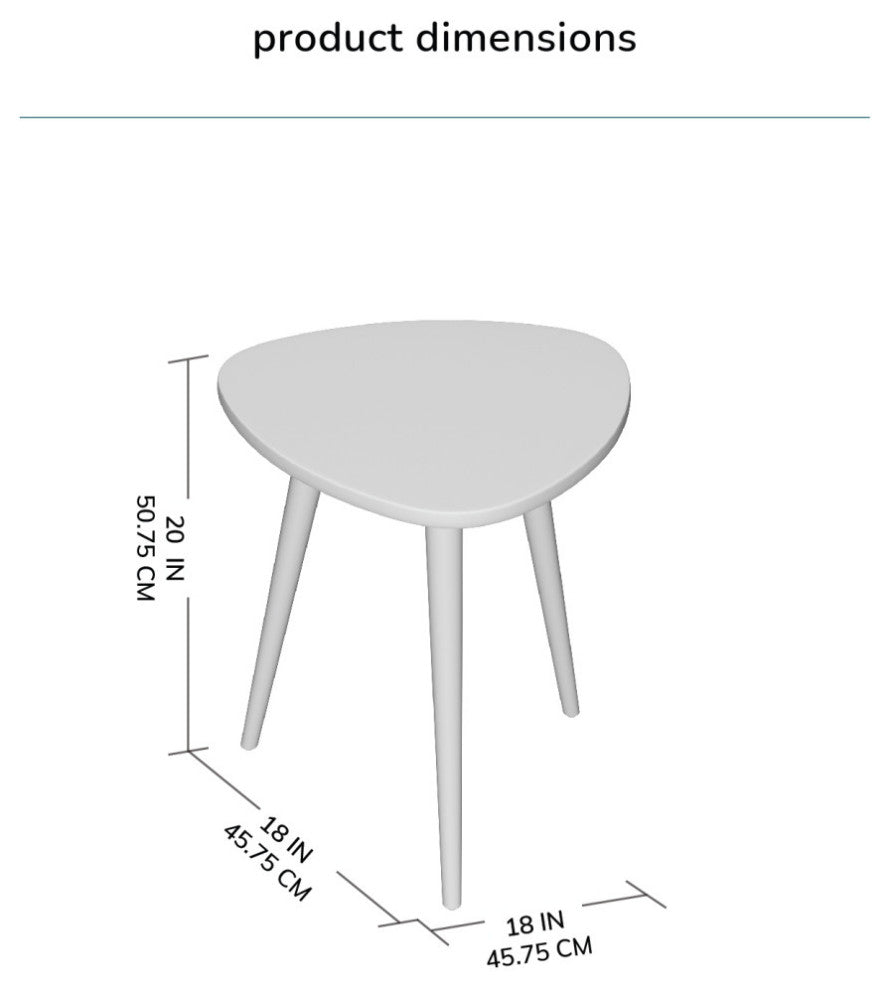 Tora End Table, Black, 20"