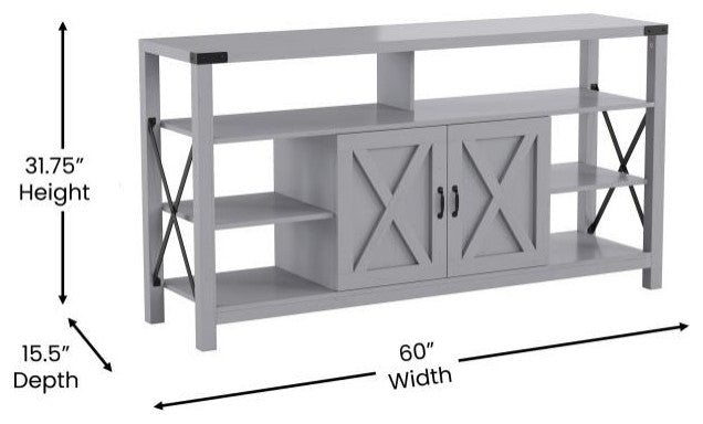 Wyatt 60" Coastal Gray TV Stand
