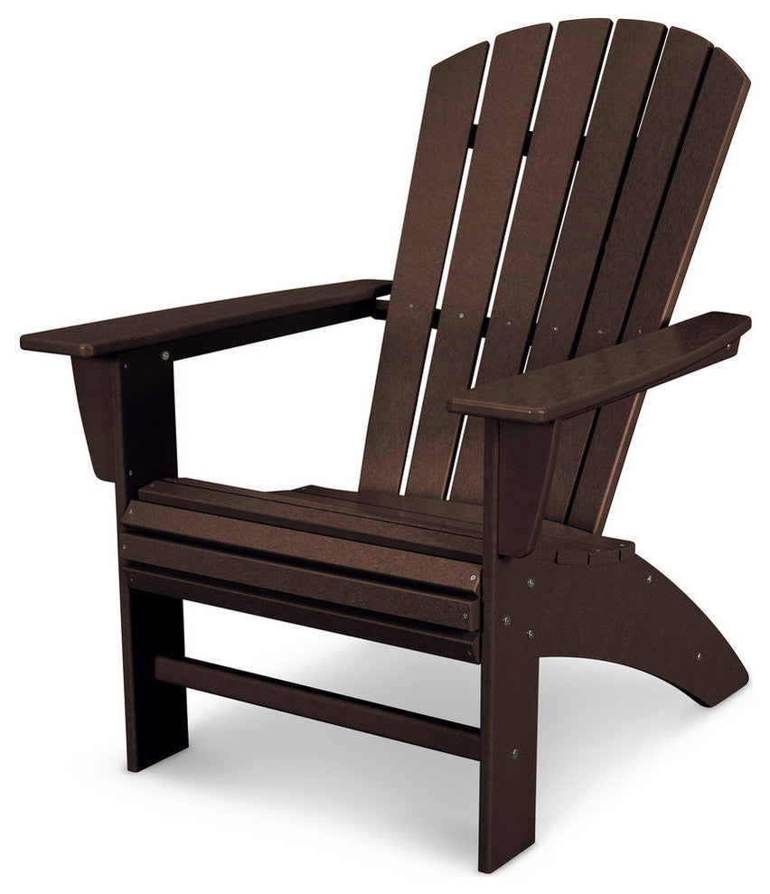Nautical Curveback Adirondack Chair, Mahogany