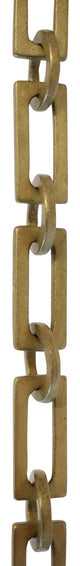 RCH Hardware Brass Rectangle Chandelier Chain, 3', Antique Brass, W22