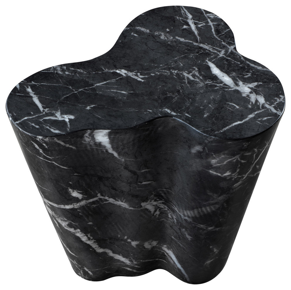 Monza Finished Concrete Indoor/Outdoor End / Side Table, Black