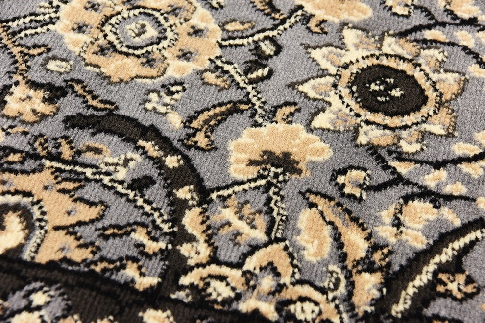 Unique Loom Dark Gray Espahan Cape Cod 2' 2 x 3' 0 Area Rug