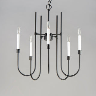 Maxim 11289 Tux 9 Light 30"W Taper Candle Chandelier - Black