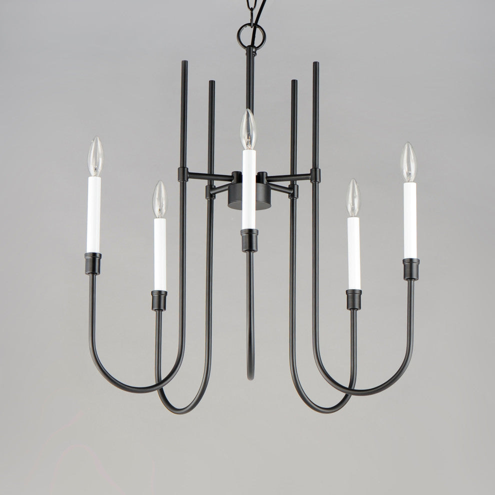 Maxim 11289 Tux 9 Light 30"W Taper Candle Chandelier - Black