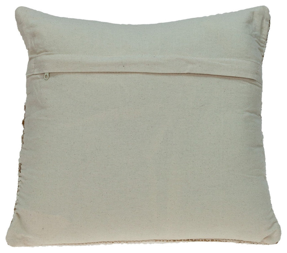 Chocolate Brown Jute Throw Pillow