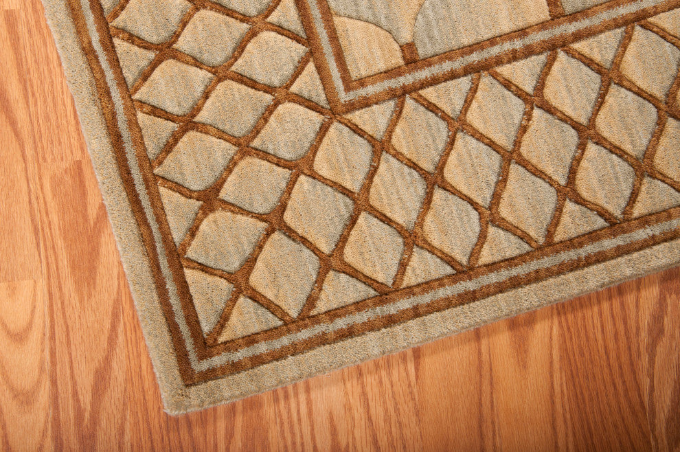 NOURISON VALLENCIERRE LIGHT GREEN AREA RUG