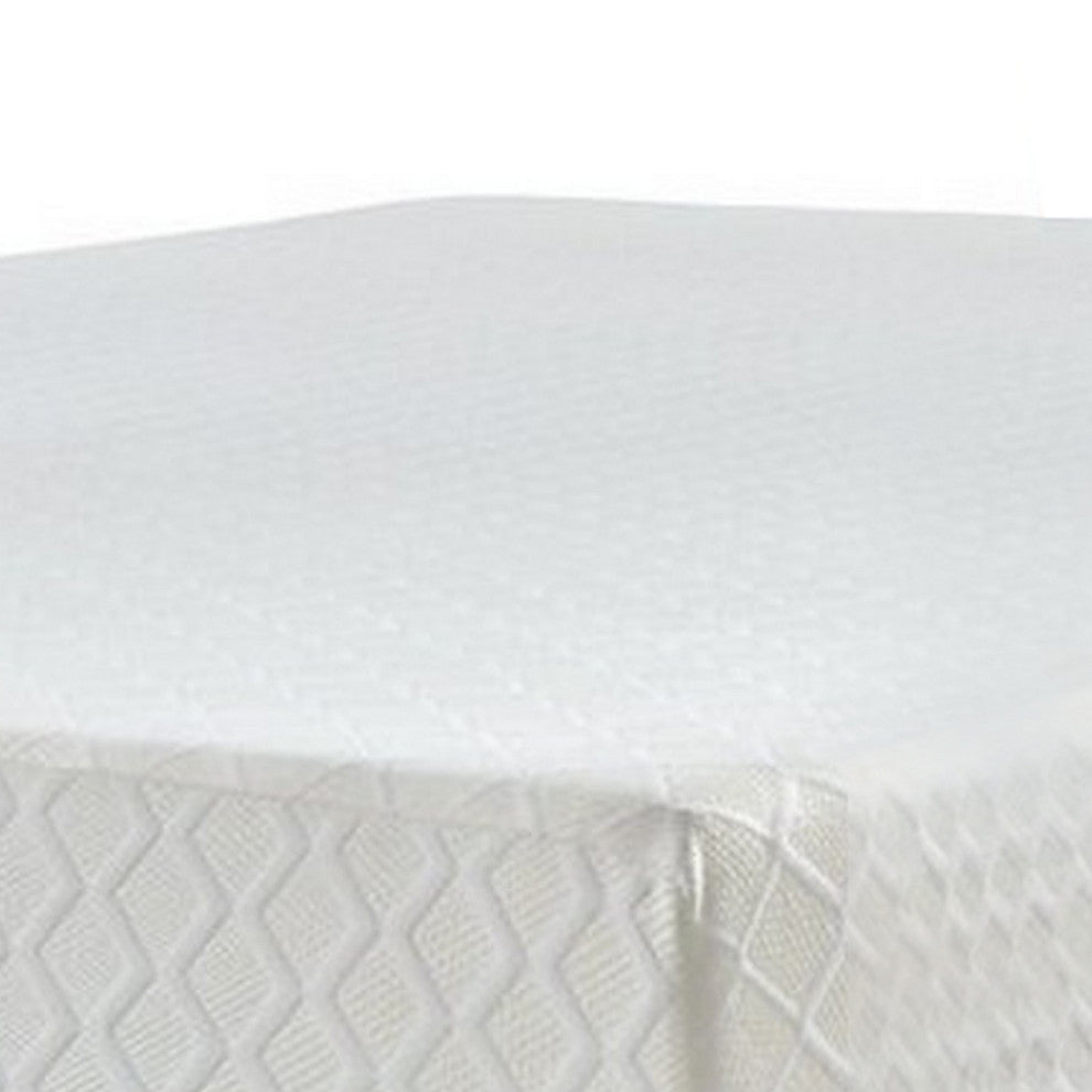 Benzara BM227229 Upholstered California King Mattress Memory Foam Layer, White