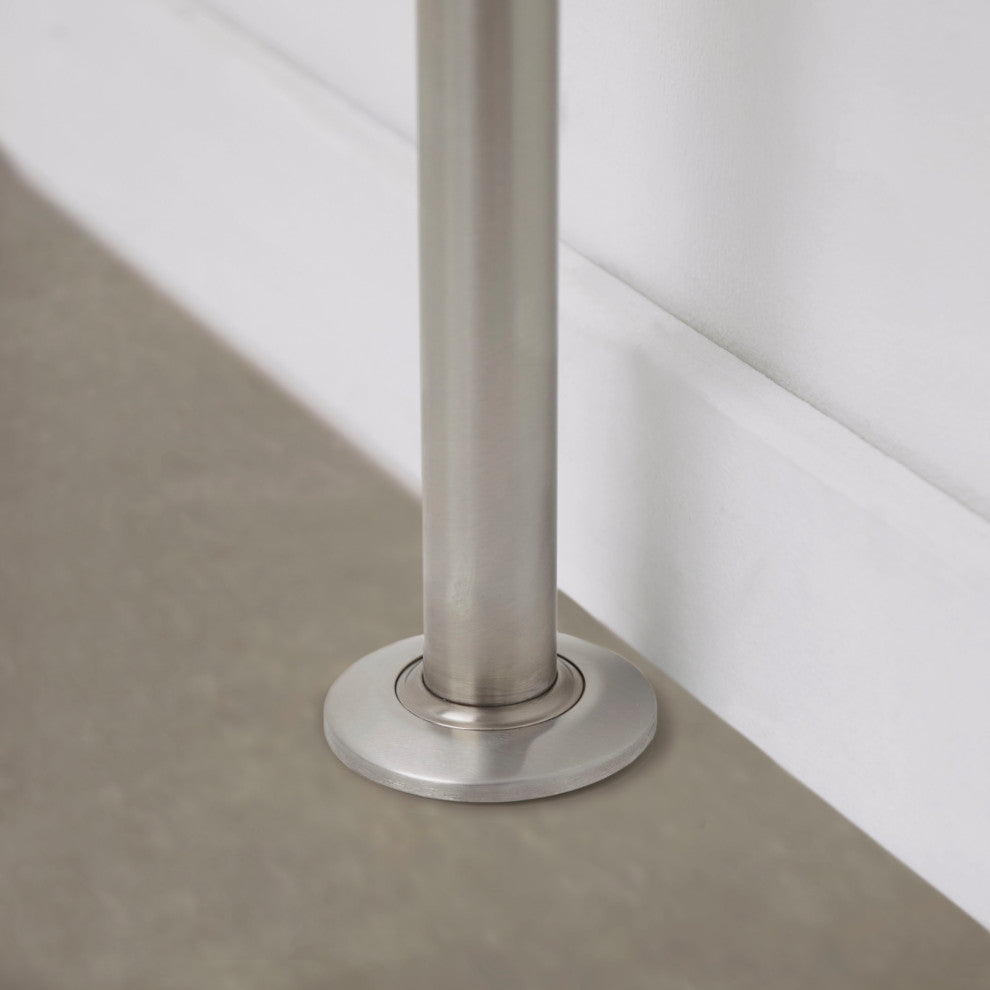 39" Wall-To-Floor Swing Away Grab Bar, Satin Stainless