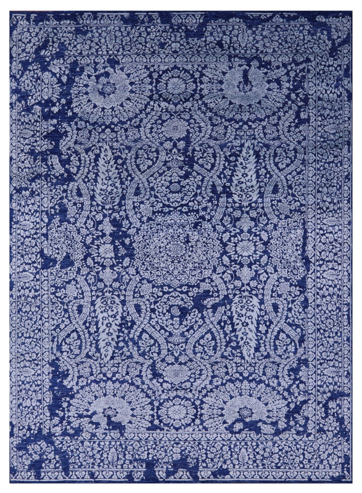Persian Wool and Silk Hand Knotted Rug 8' 11" X 12' 1" Q9419