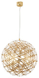 92-Light Gold Stainless Steel LED Chandelier With LED Star Lights