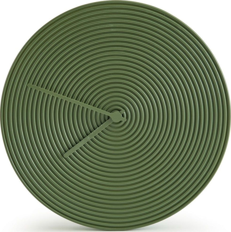 Atipico Ring Ceramic Wall Clock, Olive Green