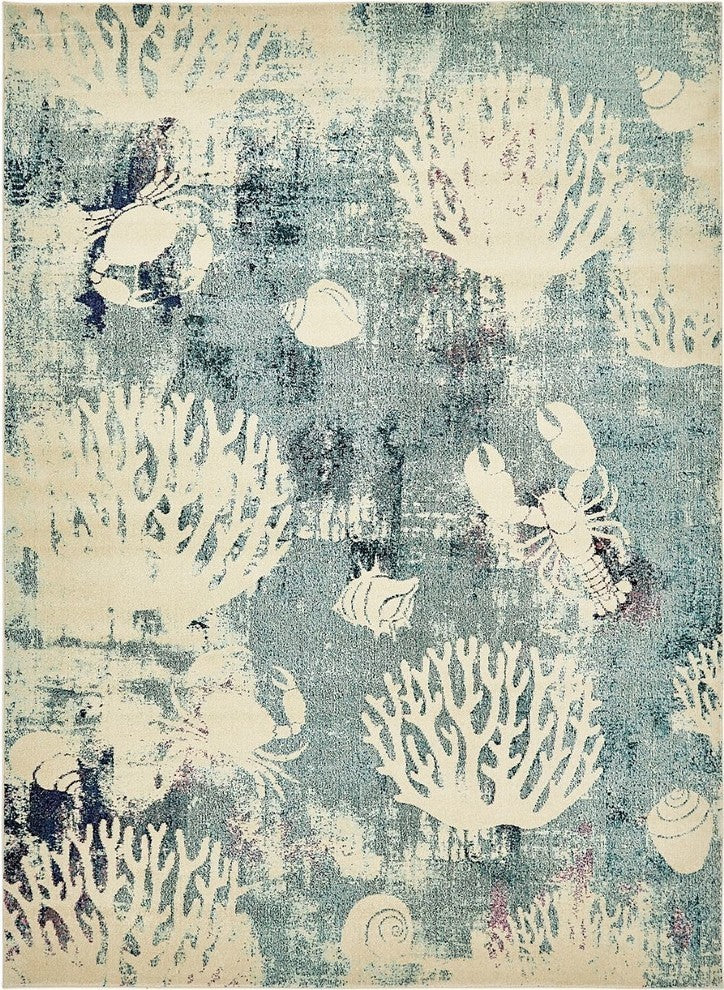 Novelty Napoli 9'x12' Rectangle Under the Sea Area Rug