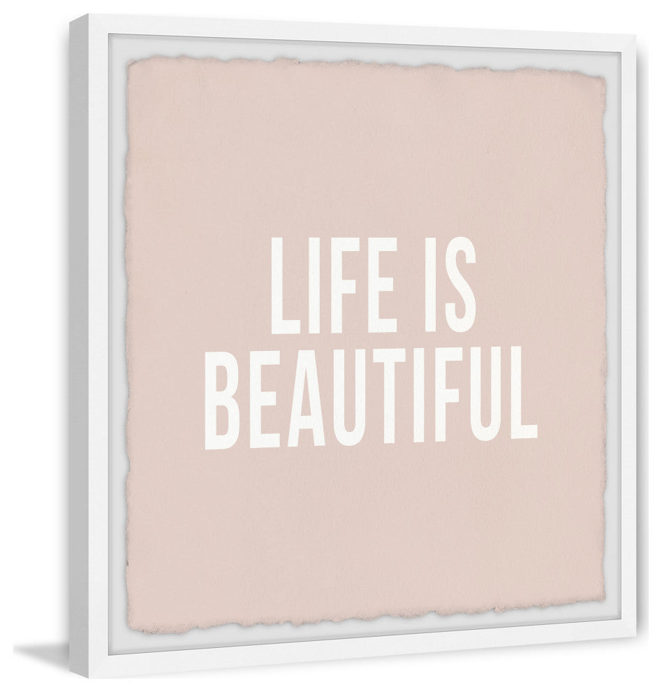 "Life Is Beautiful IV" Framed Painting Print, 18x18