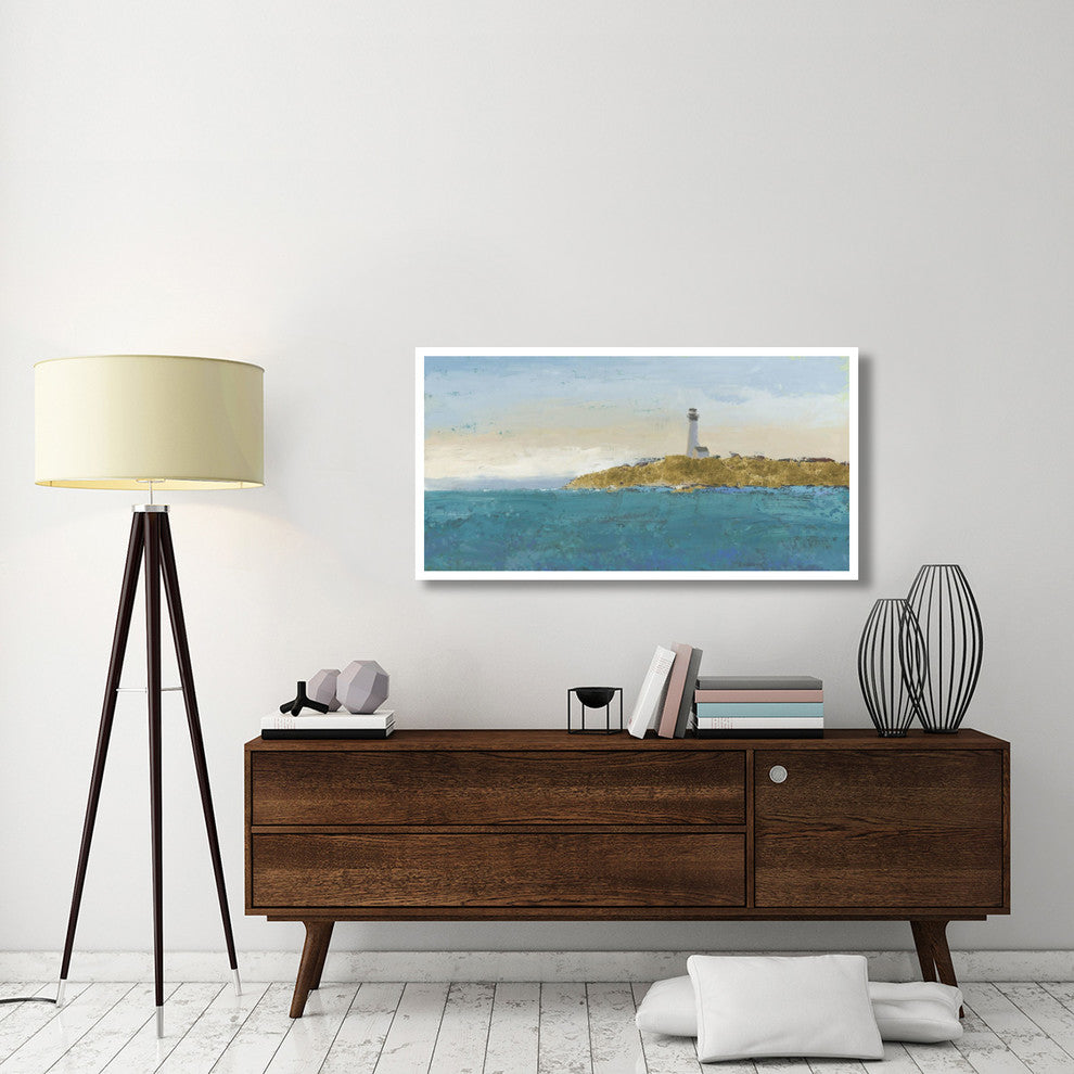 "Lighthouse Seascape I v.2" Digital Paper Print by James Wiens, 50"x26"