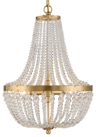 Crystorama 603-GA, 3-Light Chandelier, Antique Gold