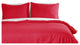 Lotus Home Water and Stain Resistant Duvet Cover Mini Set, Red, Twin