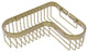 Corner Toiletry Shower Basket, Unlacquered Brass