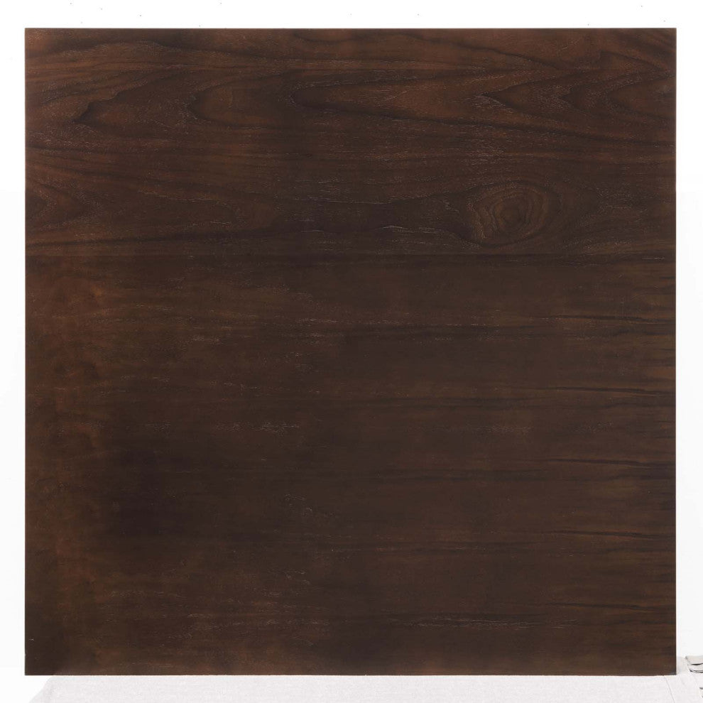 Dining Table, Square, Wood, Black Dark Brown, Modern, Cafe Bistro Restaurant
