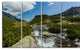 "Alpine Stream in High Mountains" Canvas Print, 4 Panels