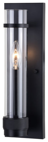 Bari One Light Wall Sconce in Matte Black