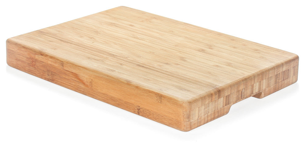 Heim Concept Premium Large Organic Bamboo Butcher Block, Professional Grade