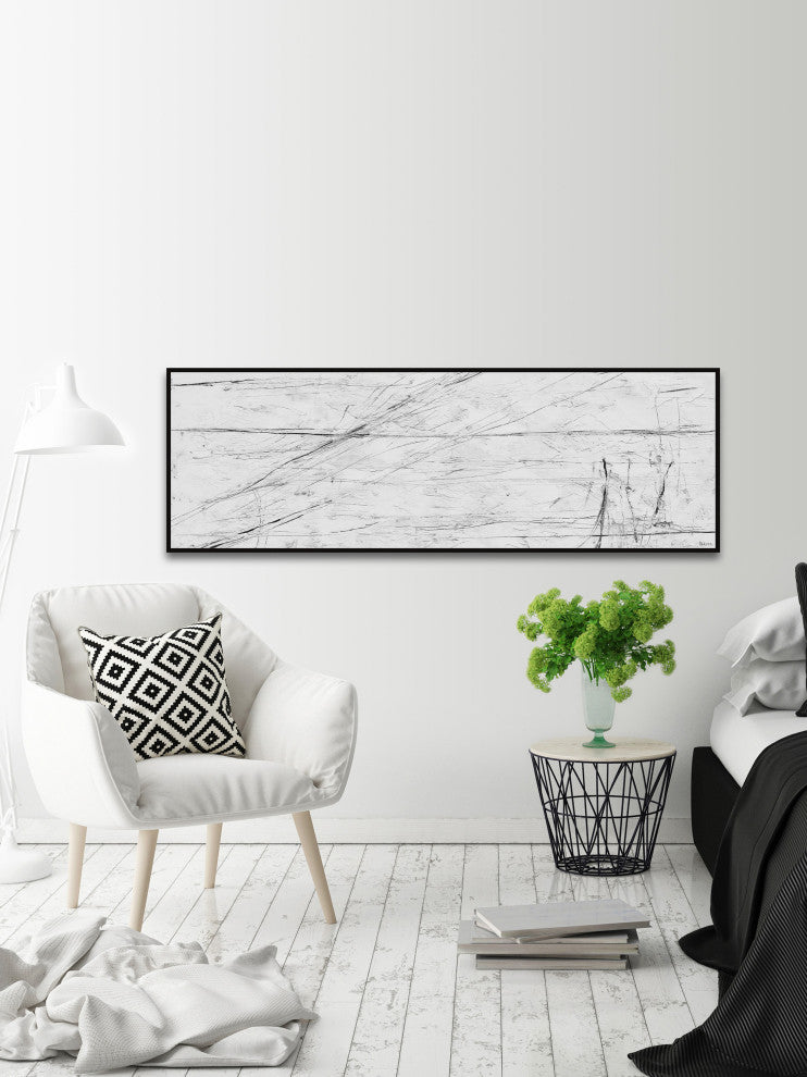 "Early Dawn" Floater Framed Painting Print on Canvas, 45x15