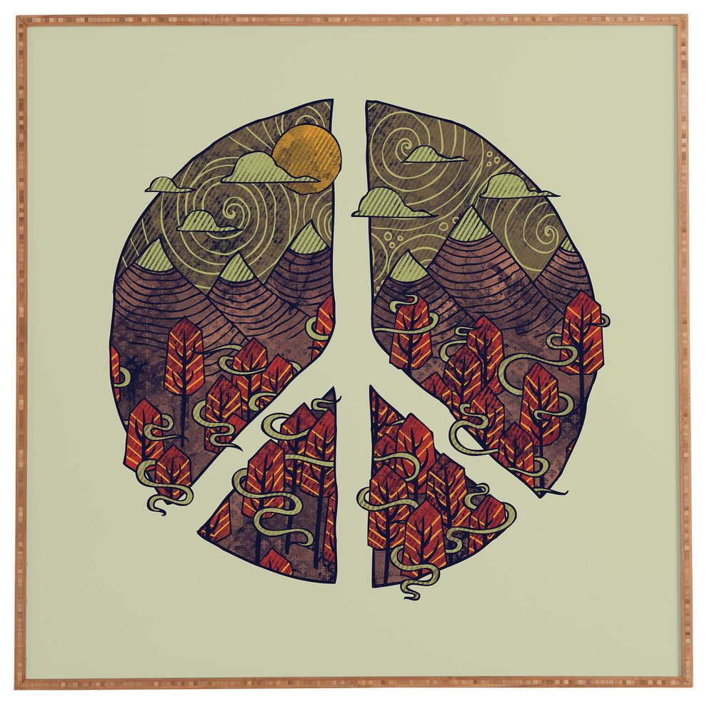 Deny Designs Hector Mansilla Peaceful Landscape Framed Wall Art