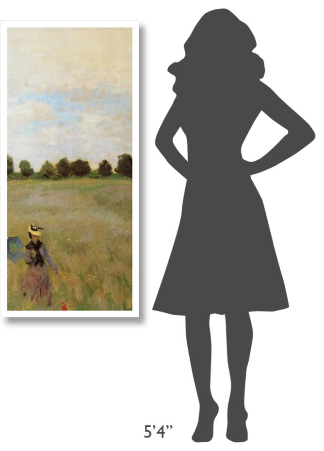 "Field Of Poppies (Les Coquelicots) 1873 (right)" Print by Claude Monet, 21"x46"