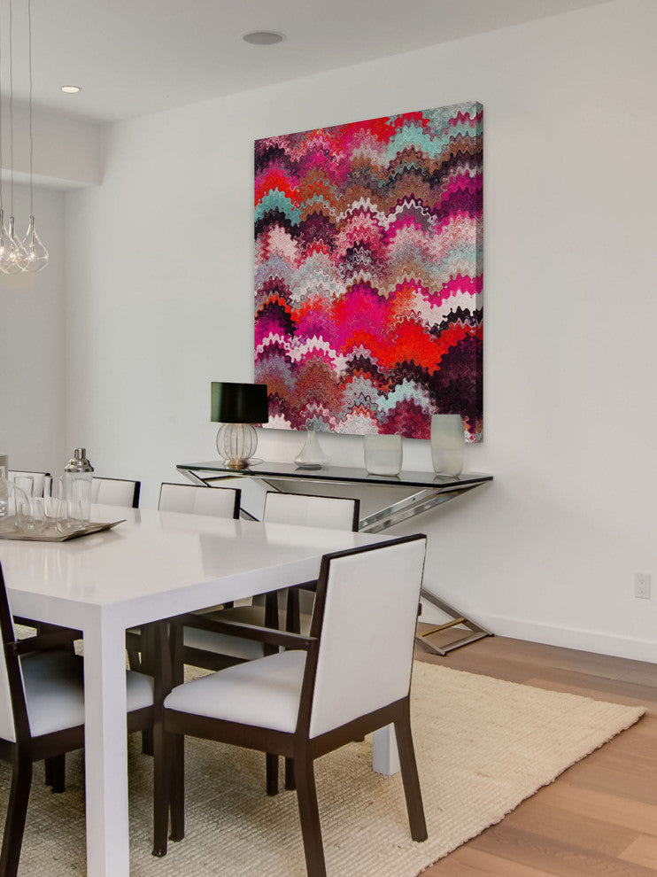 "Wavy Blends II v3" Painting Print on Canvas by Irena Orlov