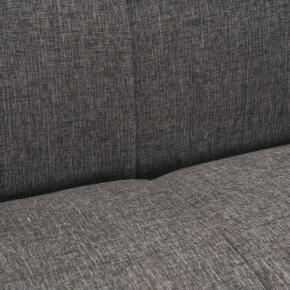 Hale Sofa With Medium Brown Wood and Gray Fabric