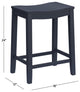 Hillsdale Fiddler Backless Stool, Saddle-Style Seat, Navy, Counter Height