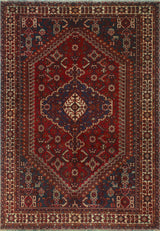 Fine Vintage Distressed Nabulung Red Rug