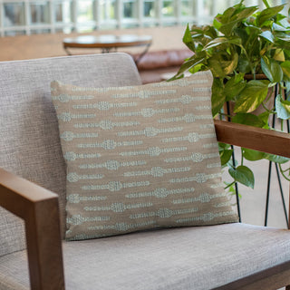 Plutus Blue Needle Stripe Luxury Throw Pillow, 20"x20"