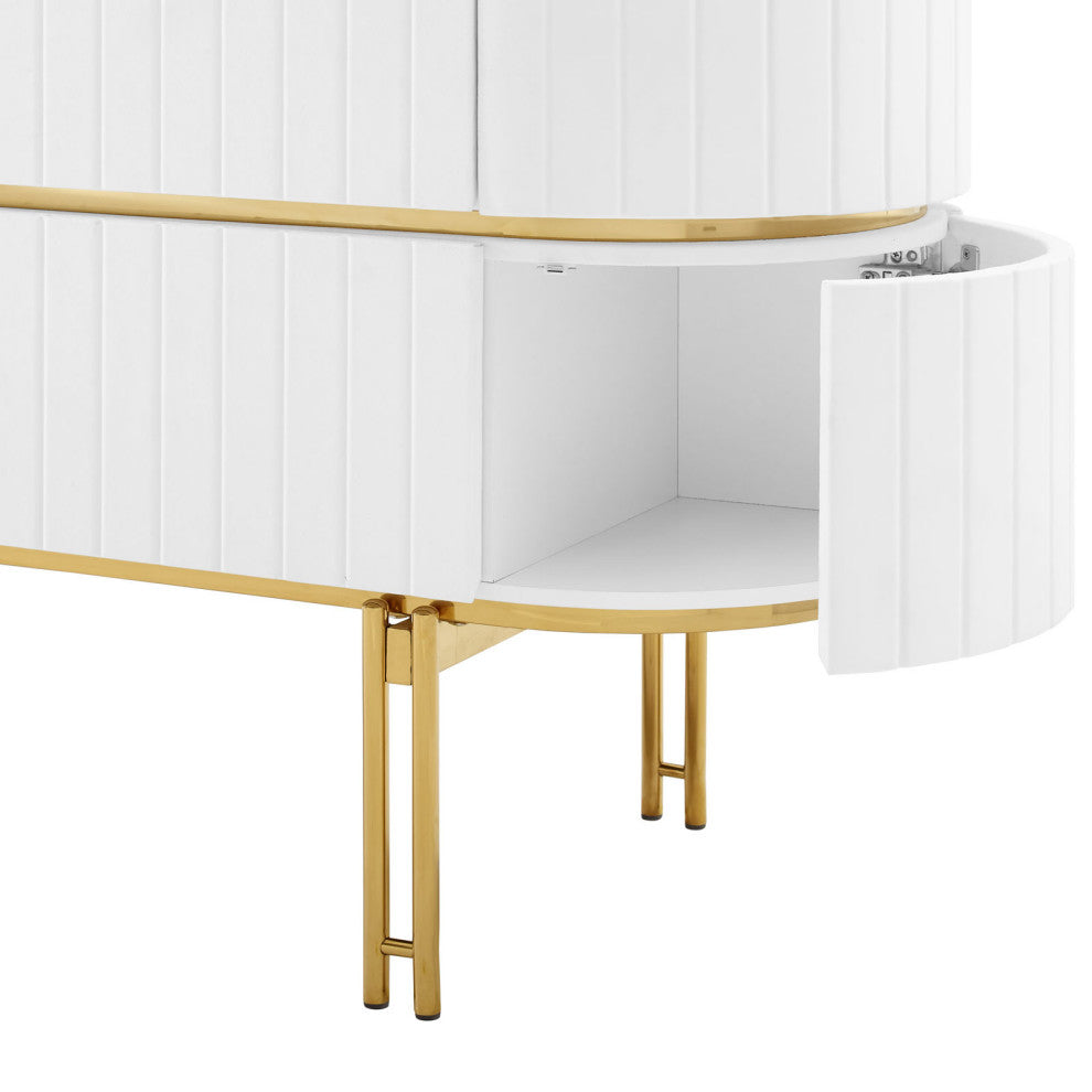 Console Entry Table Sideboard, White, Velvet, Modern, Mid Century Hotel Lounge