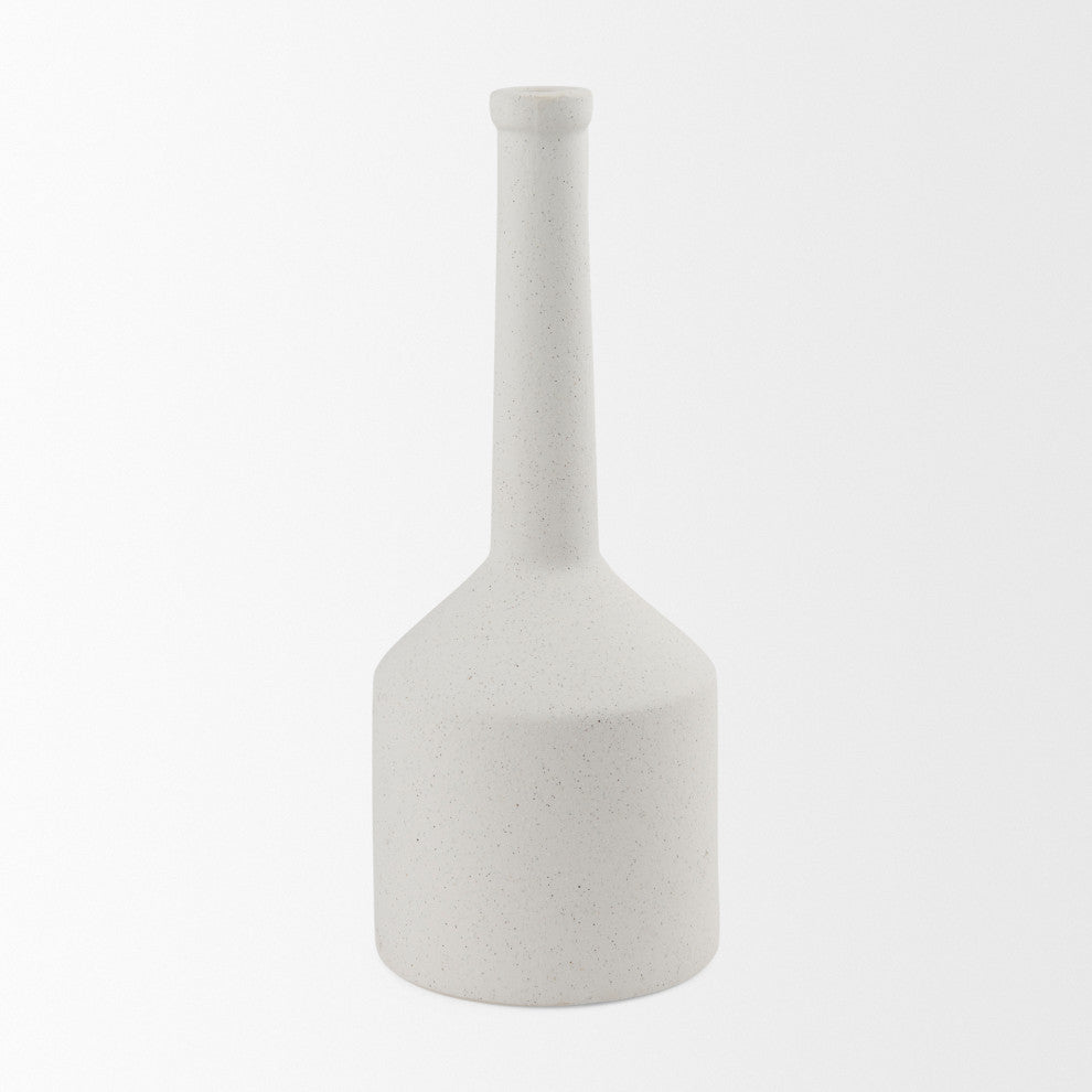 Burton Off-White Ceramic Jug Style Vase, 16"