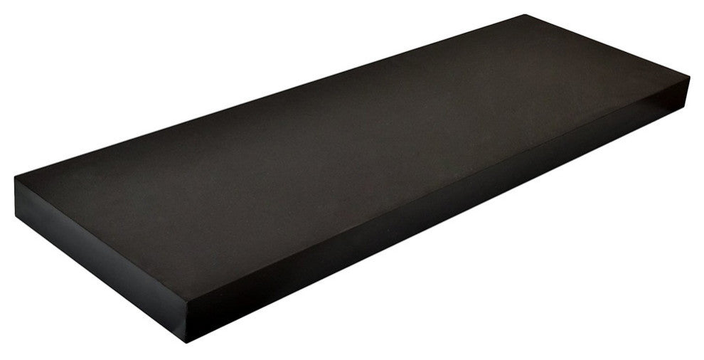 11.81" Depth Grande Floating Wall Shelves, Black, 35.43"