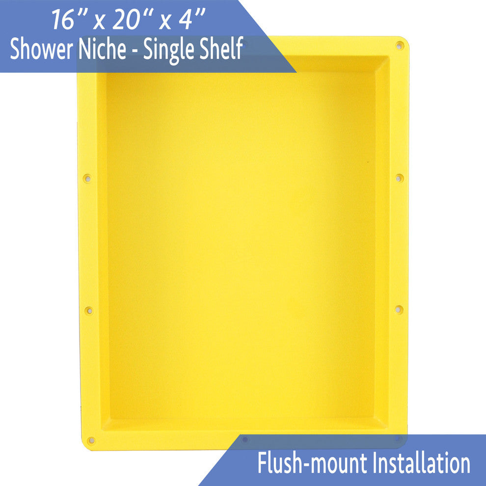 Waterproof Leak Proof 16"x20" Square Bathroom Recessed Shower Niche