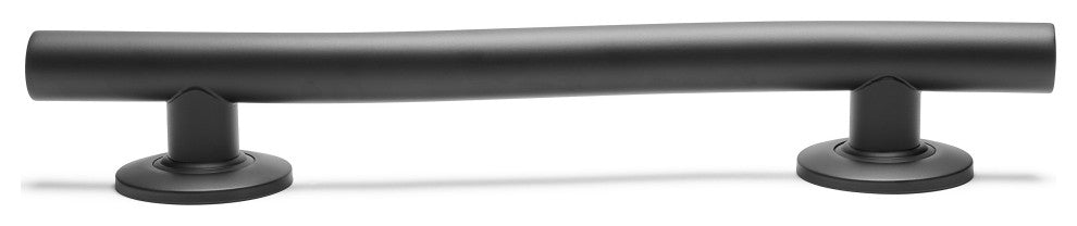 Wave Design Shower Grab Bar, Matte Black, 18"