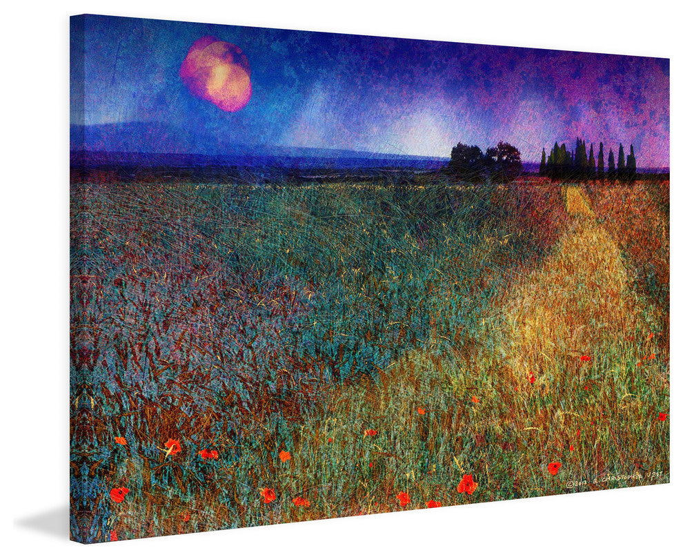 "Wheat Field and Trees" Painting Print on Canvas by Chris Vest