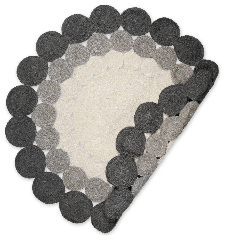 Gray Jute Braided Rug 4 Ft Round