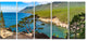 "Lake Baikal On Summer Day" Landscape Wall Art Canvas Print, 5 Panels, 60"x28"
