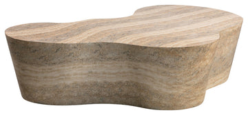 Slab Faux Travertine Coffee Table