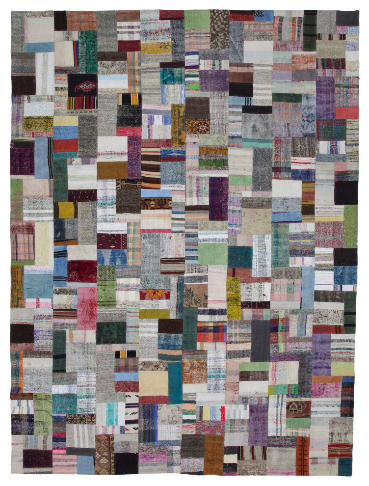 Rug N Carpet - Handmade Anatolian 9' 10'' x 13' 3'' Unique Patchwork Kilim Rug