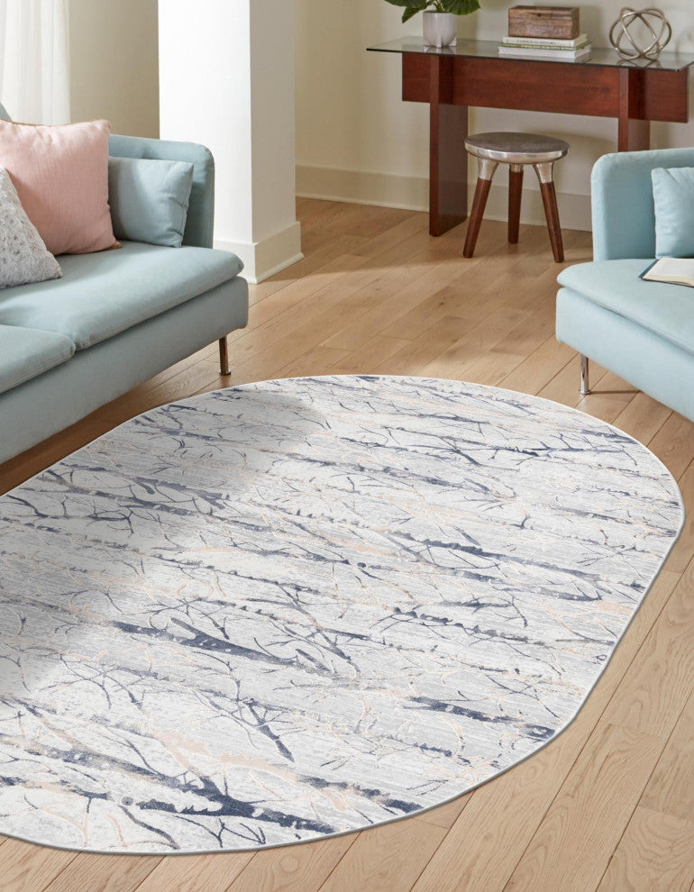 Unique Loom Anne Finsbury Rug, Gray, 7'10"x10'