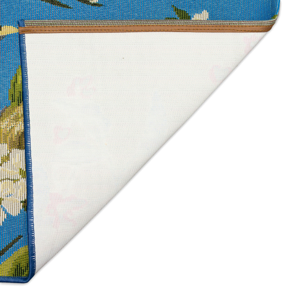 Esencia Robin's Nest Indoor/Outdoor Mat Blue 2'5"x3'11"
