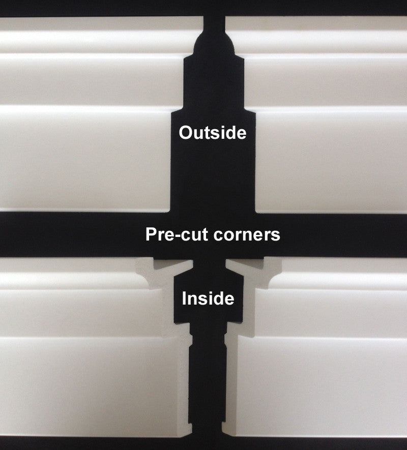 Creative Crown | 48' Of 8" CCM 8 Foam Crown Molding With Precut Corners