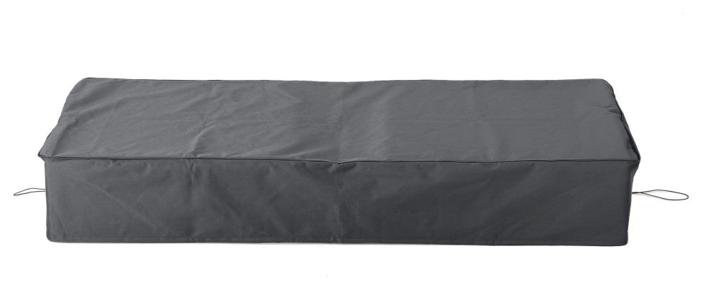 GDF Studio Ann Outdoor Waterproof Chaise Lounge Cover, Gray, Set of 4