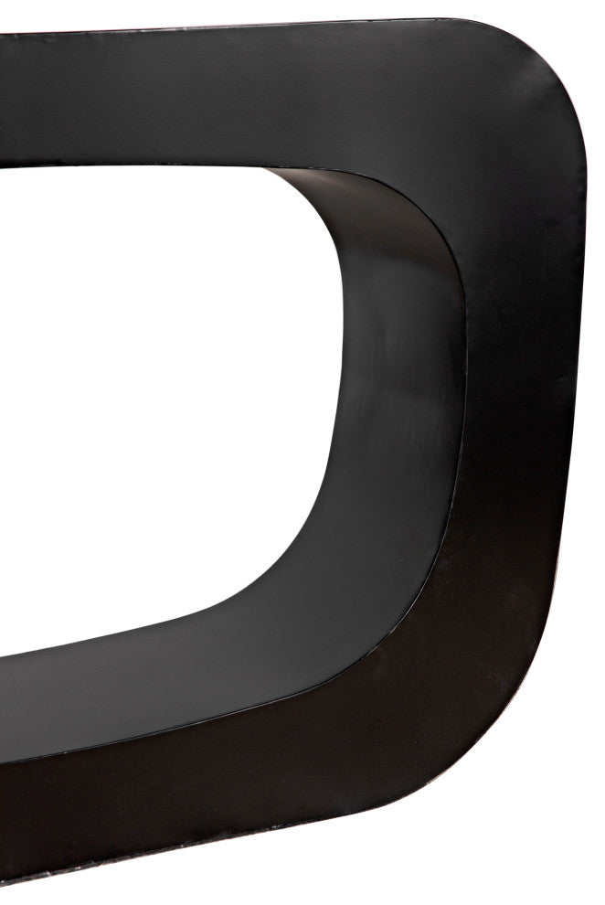 Noir Furniture Ponte Console, Black Steel